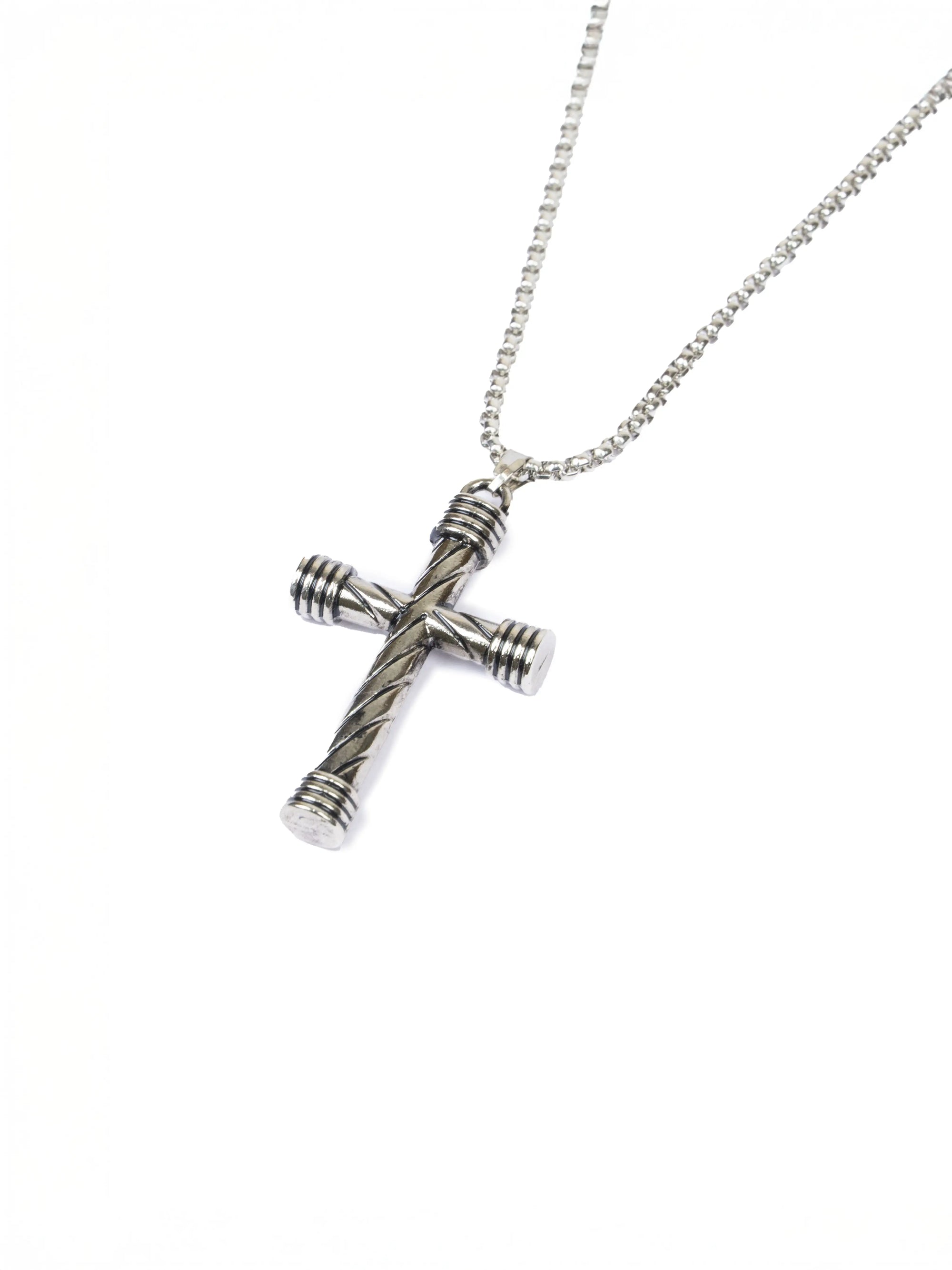 carbon cross pendent stawp